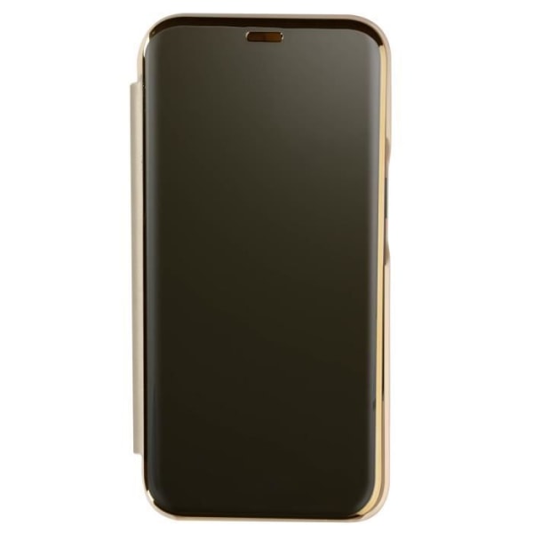 iPhone 13 Pro Cover Translucent Flip Mirror Design Guld Video Support Gul