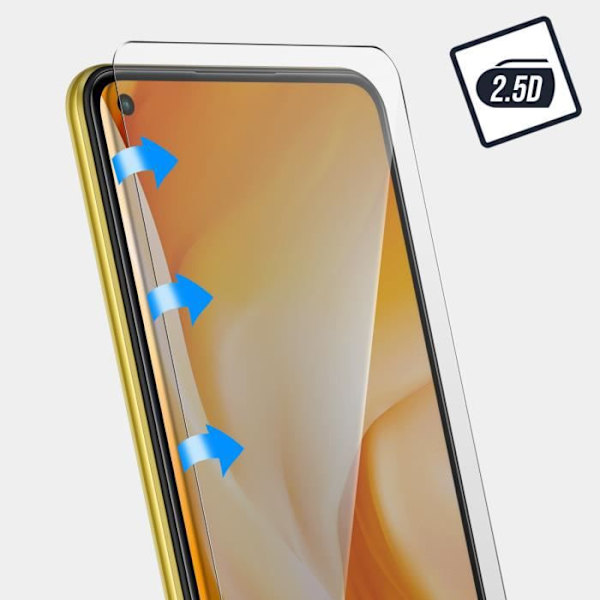 Skyddsglas - Forever - Xiaomi Mi 11 Lite 5G - Härdat glas - Stötsäkert - 0.33mm Klar vit