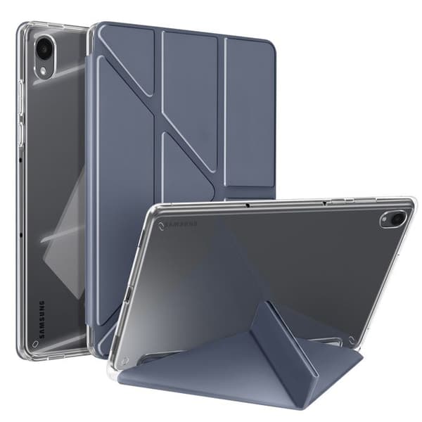 Fodral för Galaxy Tab S11 med modulär stödfunktion Origami-design Grå lavendel Grå
