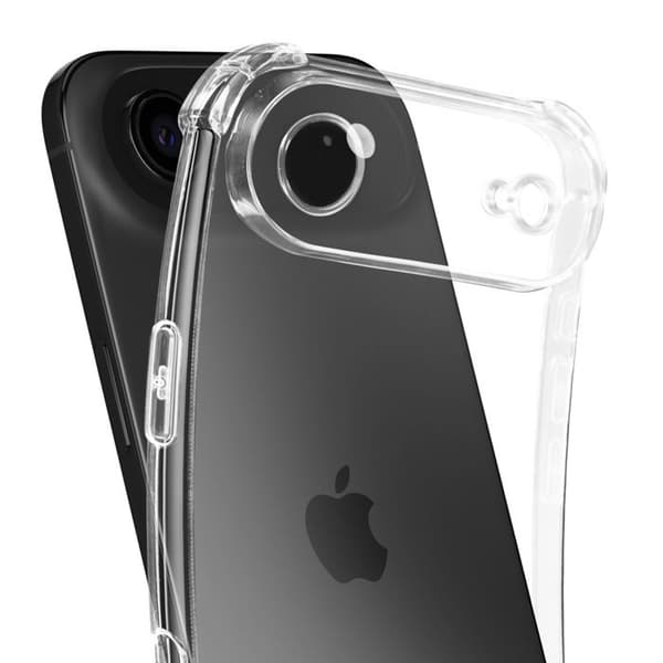 Skal - MAYAXESS - iPhone Air - Silikon - Transparent - Förstärkta Stötar Vit