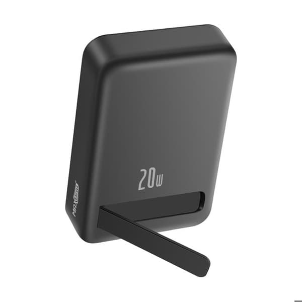Powerbank - MAX EXCELL - 10000mAh - MagSafe - USB-C 20W - Stöder flexibel Svart Svart