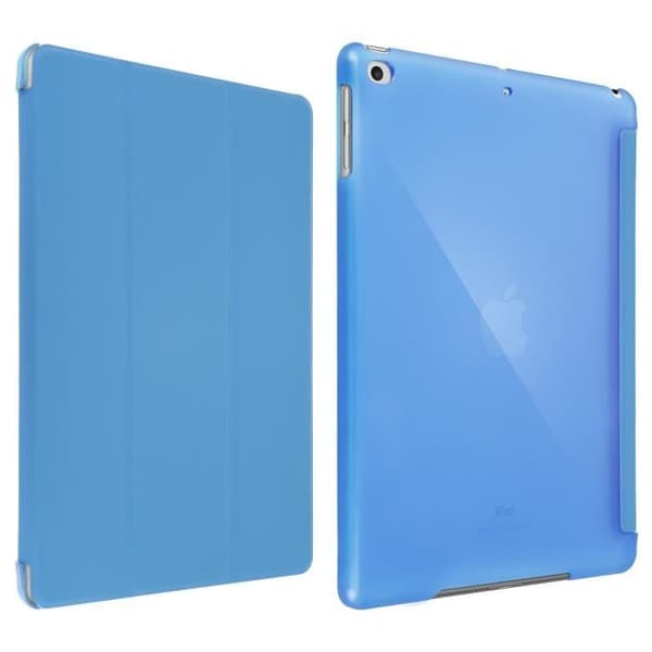 Housse iPad 9.7 - AVIZAR - Etui Clapet Folio - Stöd för Video - Tangentbord - Soft Touch Skydd Blå