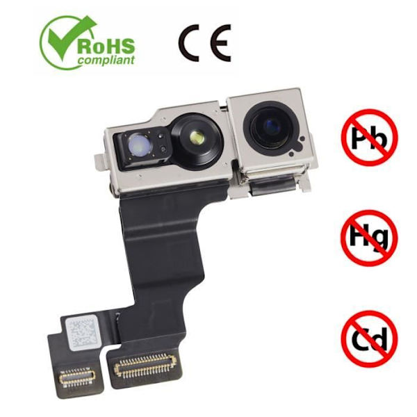Frontkamera - RELIFE - iPhone 15 - 12MP Selfie Sensor - Sort Svart