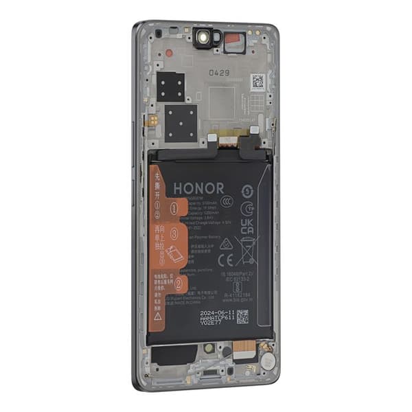 Fuldskærm - HONOR - 200 Pro - OLED-panel - Sort touchskærm - Forudsamlet chassis Svart