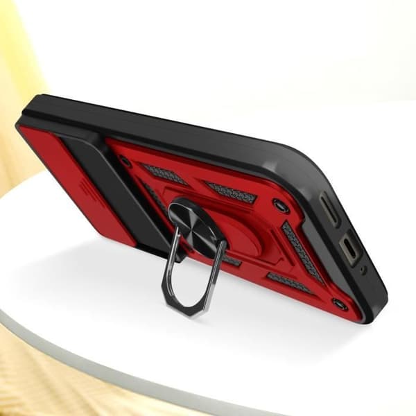 Coque - Mayaxess - Google Pixel 9 Pro XL - Antichocks - Glidande kameraskydd - Magnetiskt stöd Röd