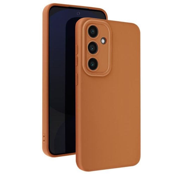 Coque för Samsung Galaxy S24 FE Silikon Matt Kamera Blockerad Brun kastanj