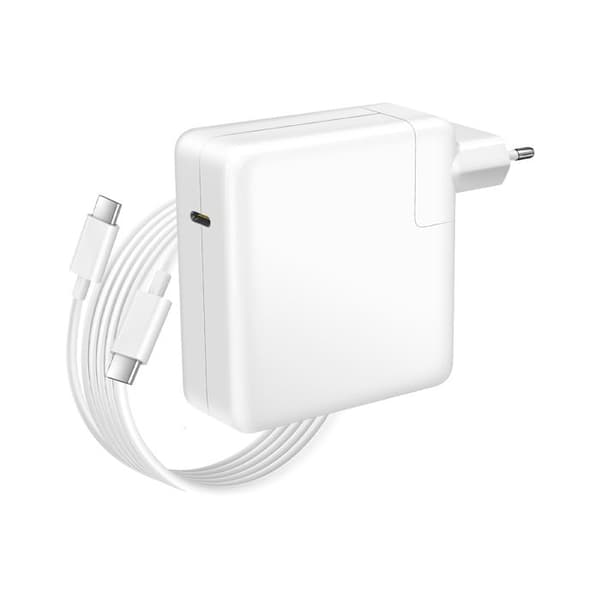 Laddare för MacBook Pro 13'' 2016-2020 USB-C 96W + Kabel 1,8m Vit Vit