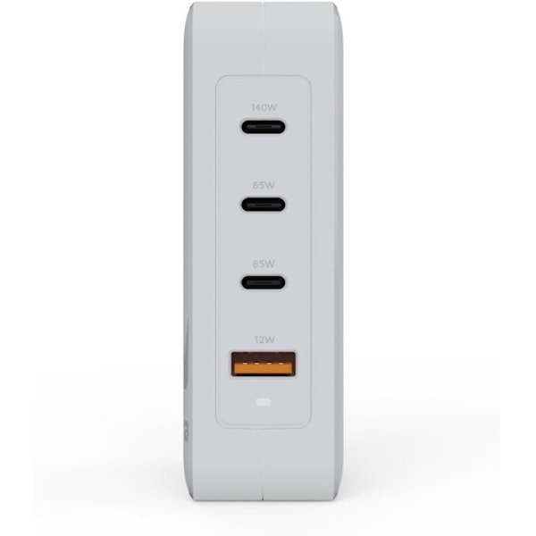 Xtorm 140 W GaN-Ultra USB-C -laturi GaN-tekniikalla, 2 USB-C PD -porttia, sisältää 20 W USB-C PD -kaapelin ja sovittimet Valkoinen