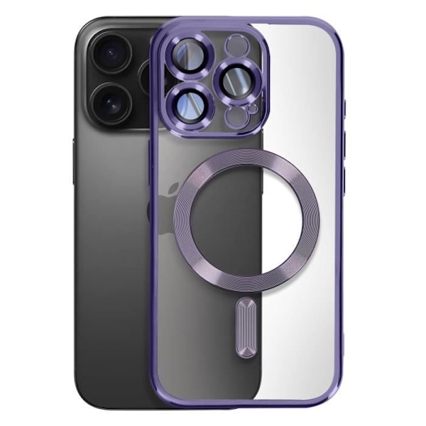 Coque MagSafe til iPhone 16 Pro Silikonkant Chromé Lilla Lila
