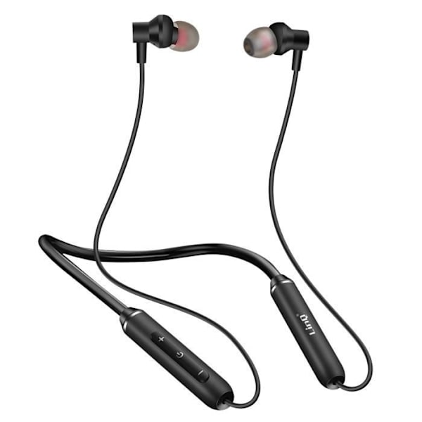 Bluetooth-kuulokkeet Magneettinen niskanauha Kaukosäädin Mikrofoni Pariston kesto 18H LinQ Svart