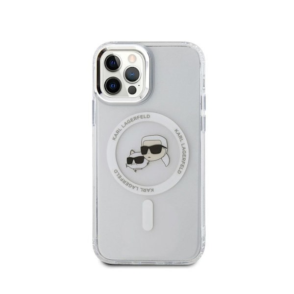 Coque til iPhone 12 / 12 Pro Imprægneret IML K og CH Kompatibel med MagSafe Karl Lagerfeld Transparent Vit