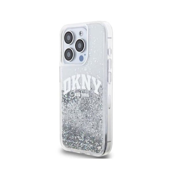 Coque til Apple iPhone 14 Pro Liquid Glitter Arch Fleksibel Ultra-Chic DKNY Transparent Grå