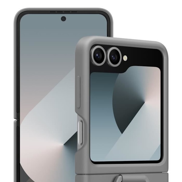 Originalt etui til Samsung Galaxy Z Flip 6 med slank silikonering Samsung grå Grå