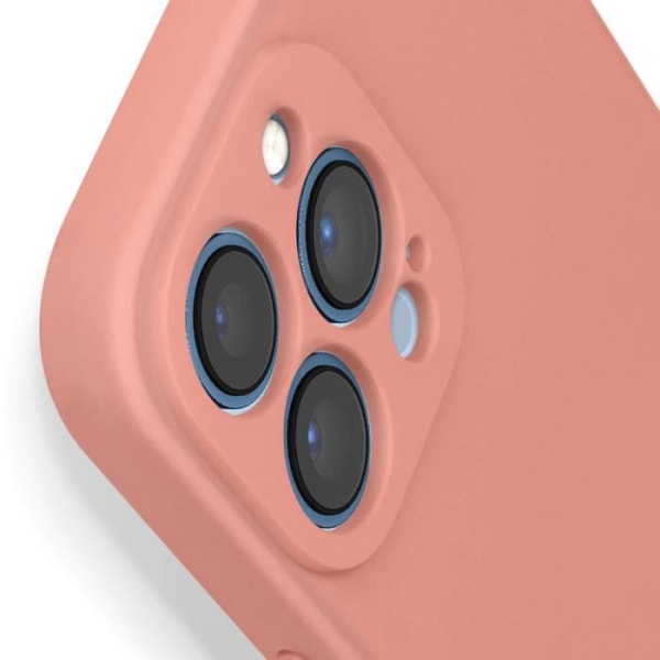 iPhone 13 Pro semi-stivt silikonetui med Pink Soft Touch Finish Pink