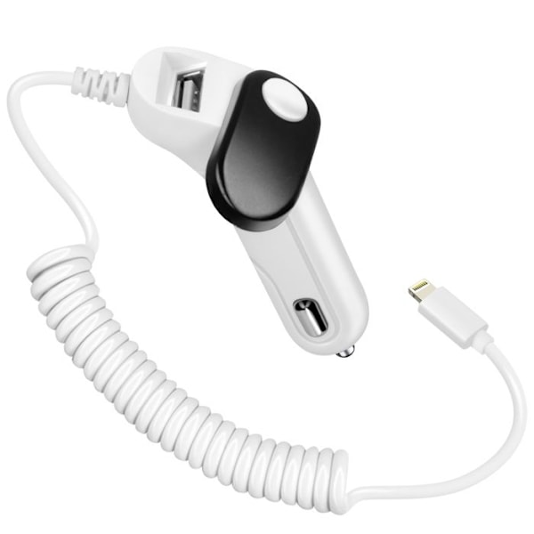 Biloplader - AVIZAR - Lightning - 1A - 1m - Hvid Hvid
