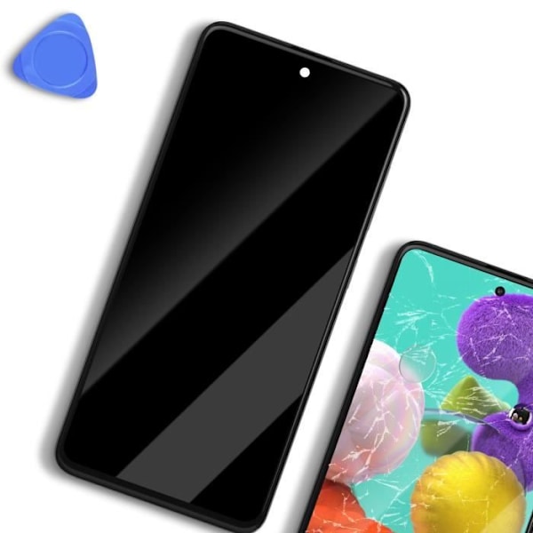 LCD-skärm + Touchglas för Samsung Galaxy A51 med vit ram Vit