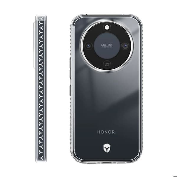 Cover til Honor Magic 8 Lite Stødabsorberende 3m Beskyttelse 360 Anti-gulning Force Case Transparent Vit