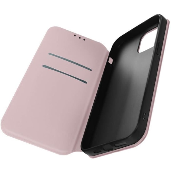 iPhone 14 folio cover - AVIZAR - Kortholder klap - Video support funktion - Champagne pink Champagne rosa