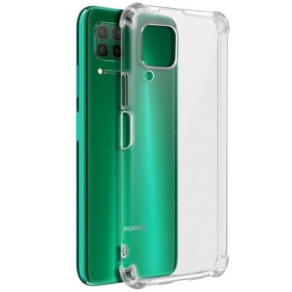 Fodral Huawei P40 Lite Silikon Flexibla hörn Bumper Transparent Vit