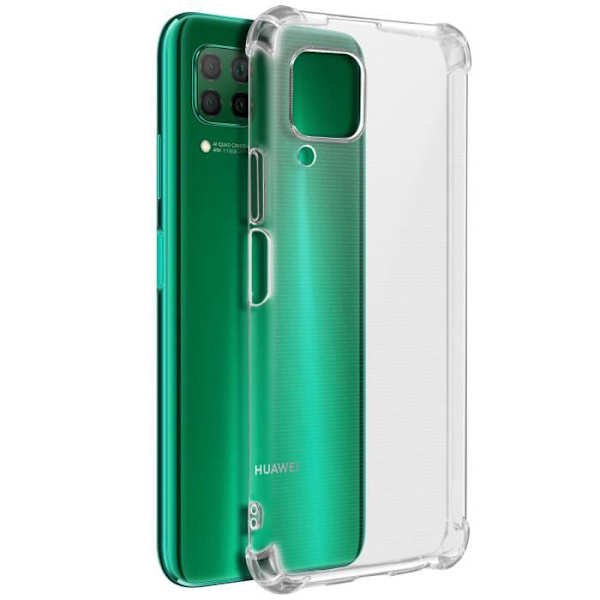 Skyddsskal - AVIZAR - Huawei P40 Lite - Flexibelt Silikon - Förstärkta hörn - Vit Vit