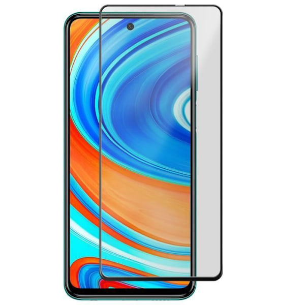 Xiaomi Redmi 9S / 9 Pro / 9 Pro Max hærdet glasfilm Akashi Black Outline Black Svart