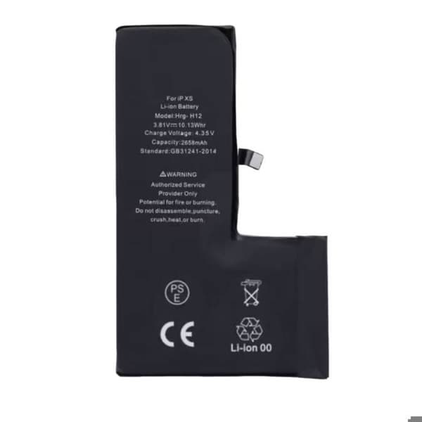Intern Batteri til iPhone XS Li-ion 2658mAh 3.81V H4 Sort Svart