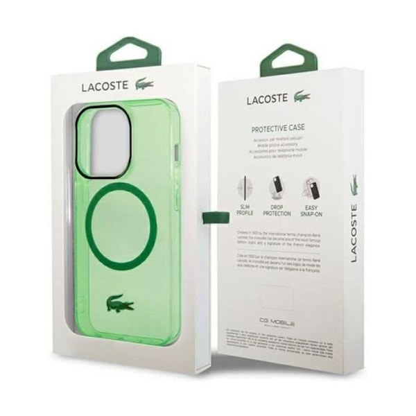 Skal till iPhone 14 Pro Max Magsafe Lacoste Green Grön