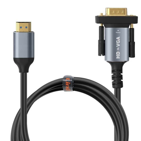 HDMI til VGA Video Adapterkabel 1,8m Full HD 1080p LinQ Sort
