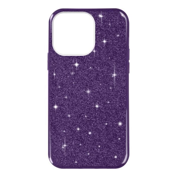 Suojakuori - AVIZAR - iPhone 14 Pro Max - Puolijäykkä silikoni - Iskunkestävä - Kimaltava violetti Lila