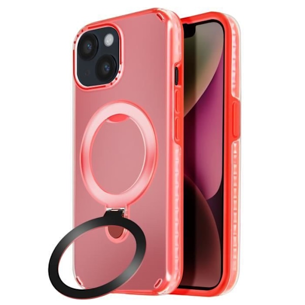 Coque MagSafe för iPhone 14 och 13 Stötsäker med Fällbart Stöd Röd Röd