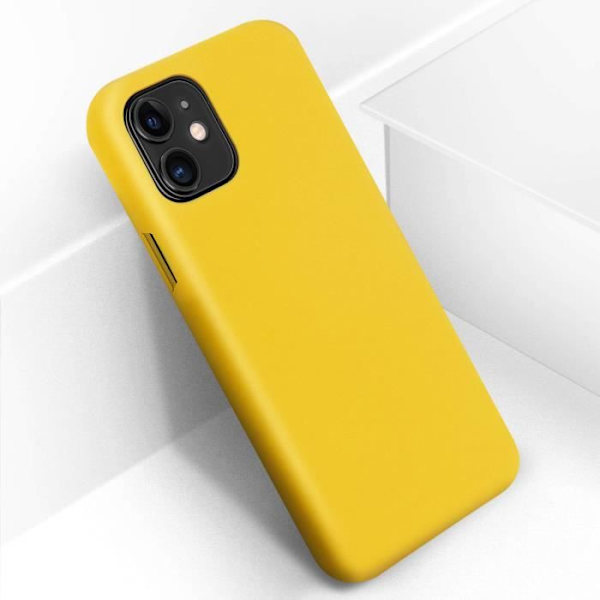 Suojakotelo - AVIZAR - iPhone 11 - Puolijäykkä silikoni - Soft Touch -viimeistely - Keltainen Gul