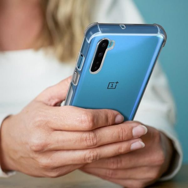 Skyddspaket - AVIZAR - OnePlus Nord - Sidlösa Skal - Härdat Glas 9H - 360° Skydd Vit