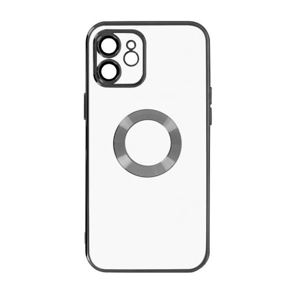 Coque iPhone 12 - AVIZAR - Sikker - Sort Krom - Kamera Beskyttelse - Adgang til Funktioner Noir Chromé