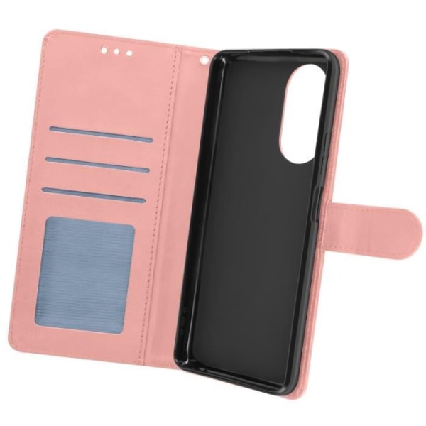 Fodral för Oppo A58 - AVIZAR - Handledsrem Flip Wallet Support - Rosa - Syntet - Videostödfunktion Rosa