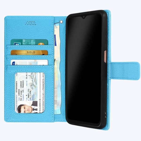 Samsung Galaxy M23 och M13 Flip Wallet Fodral Video Support Strap blå