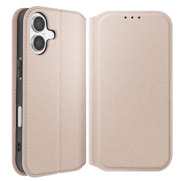 Foliofodral - AVIZAR - iPhone 17 - Guld - Kortficka - Videostöd Gul