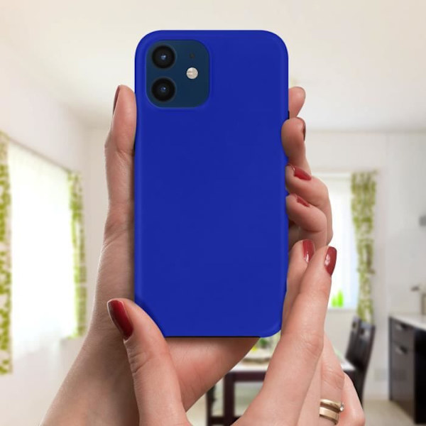 Coque - Apple - iPhone 12 / 12 Pro - Hård Bakre Skydd - Mjuk Framsidan - Blå Blå