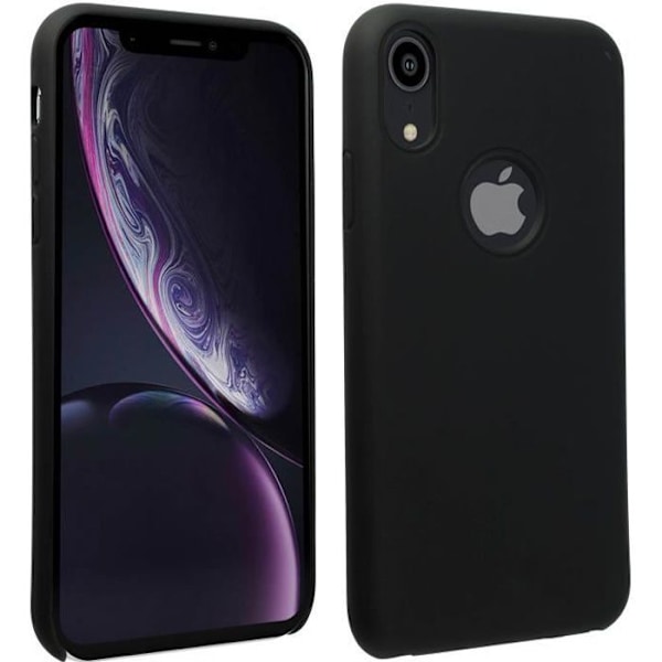 Suojakuori - AVIZAR - iPhone XR - Puolijäykkä silikoni - Pehmeä kosketus - Musta Svart