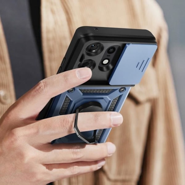 Mobilskal för Motorola Edge 50 Pro Med Ring Stöd Skydd för Rörlig Kamera Blå Natt Blå