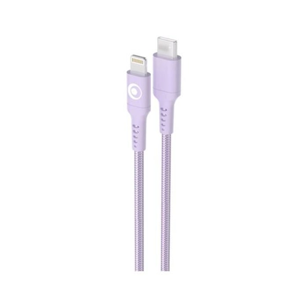 Cabo de Carga e Transferência USB-C / Lightning 3A Power Delivery 60W 1.2m BigBen Connected Violeta