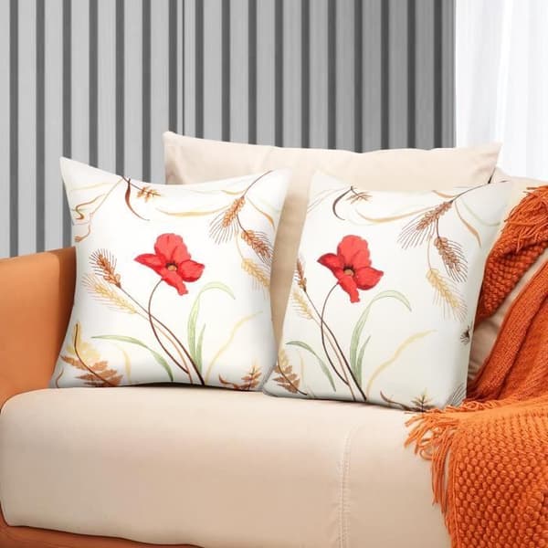 Pudehynde - Sæt af 2 - 40x40 cm - Broderet - Chic Elegance - Beige beige