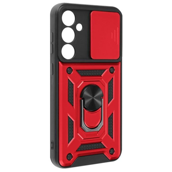 Coque til Samsung Galaxy S23 FE - Mayaxess - Rød - Stødabsorberende - Skydelåg til kamera - Støtte-ring Röd