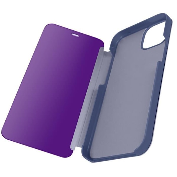 iPhone 15 Plus AVIZAR Spejlcover - Lavendel Lilla - Spejleffekt - Standerfunktion Lavendel