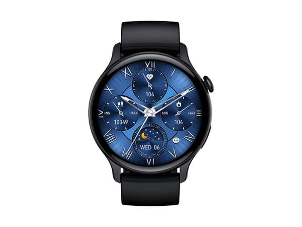 Smartwatch - AVIZAR - 5.2 NFC - Tyverisikret - Sort Silikonearmbånd - Tilpasselig Svart