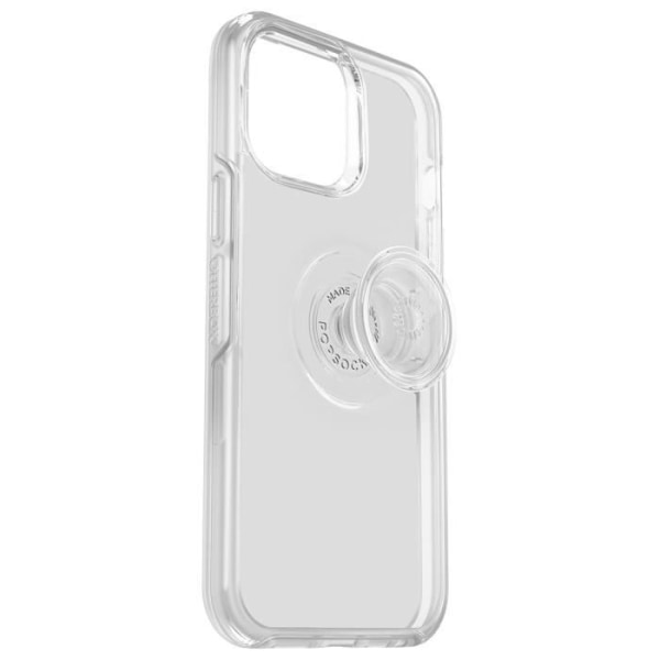 OtterBox iPhone 13 Pro Max fodral PopGrip handtag Otter+ Pop Symmetry transparent Vit