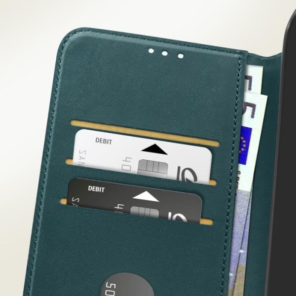 Kotelo Motorola Moto G54 Lompakkoteline Series Binfen Väri Tumman Vihreä Grön