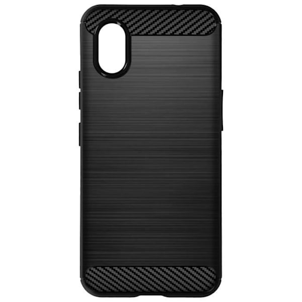 Etui til Samsung Galaxy Xcover 7 - AVIZAR - Carbon og børstet sort effekt - Halvstivt etui Svart