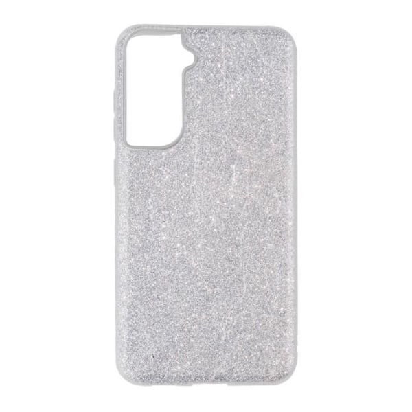 Samsung S21 FE Glitter Leaf Avtagbart halvstyvt silikonfodral Silver Silver