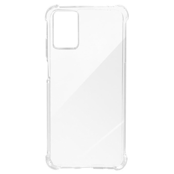 Taske til Motorola Moto E22 og E22i - AVIZAR - Silikonegel - Forstærkede hjørner - Gennemsigtig Transparent