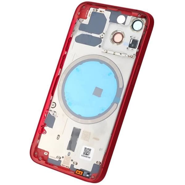 Chassi iPhone 13 Mini - AVIZAR - Röd - Ersättning bakre glas - Hög kvalitet - 100 g Röd